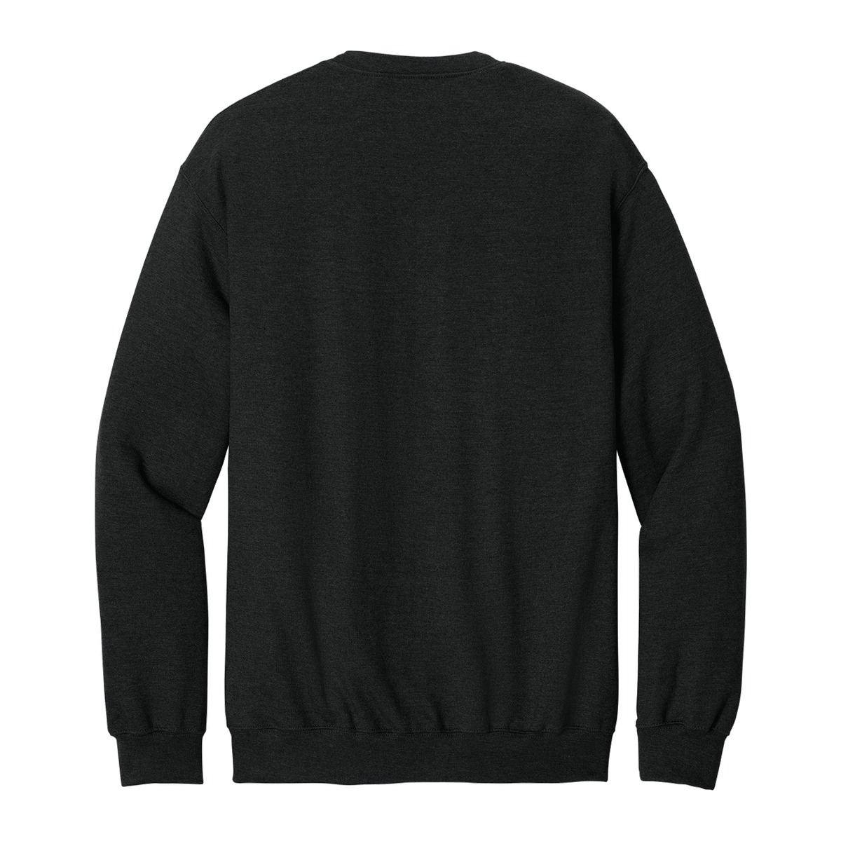 Crewneck in Heather Black, back view