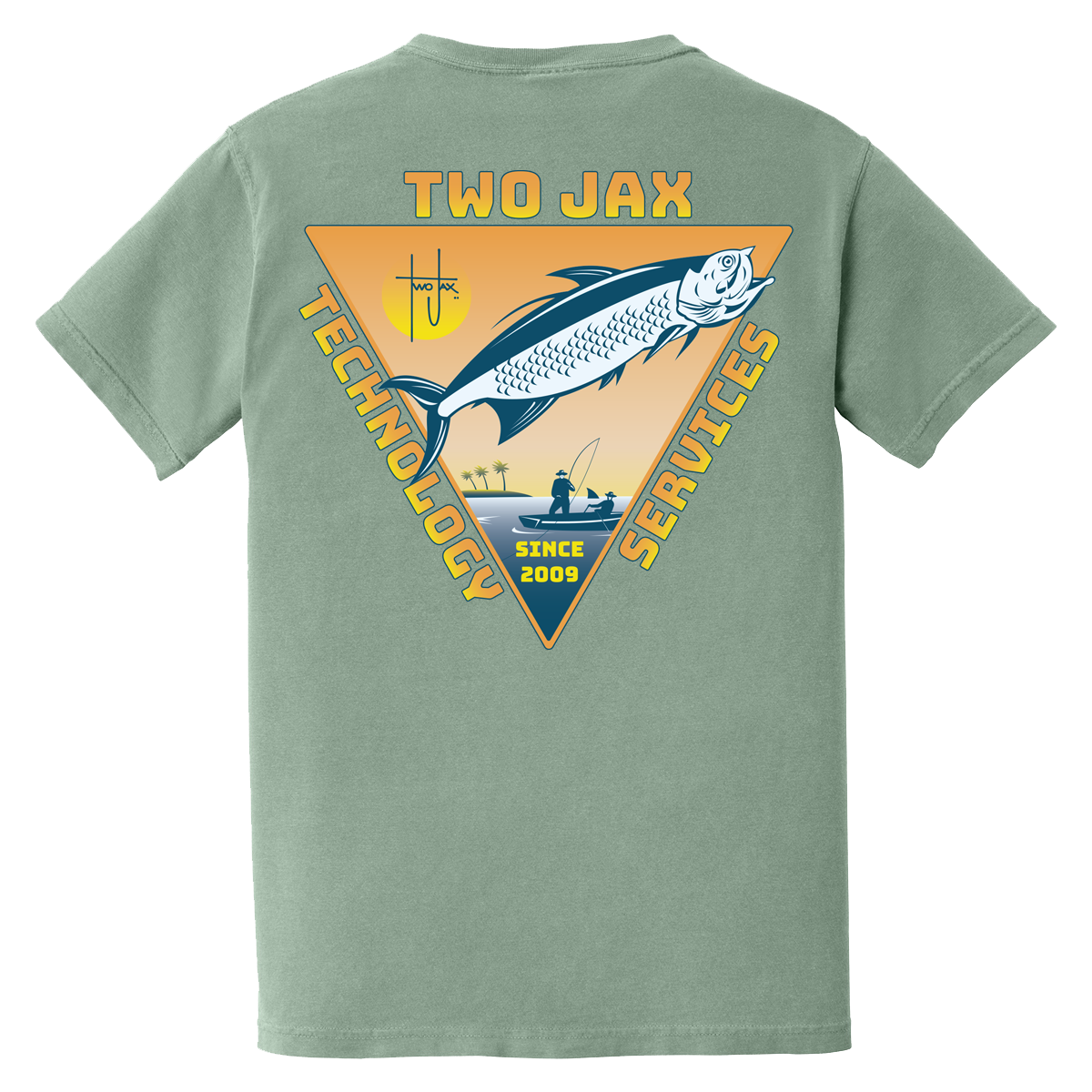 Guy Harvey Tee in Bay, back view